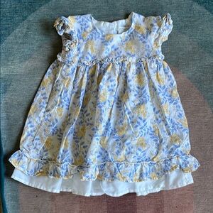 Rachel Zoe Blue and Yellow Floral Baby Dress